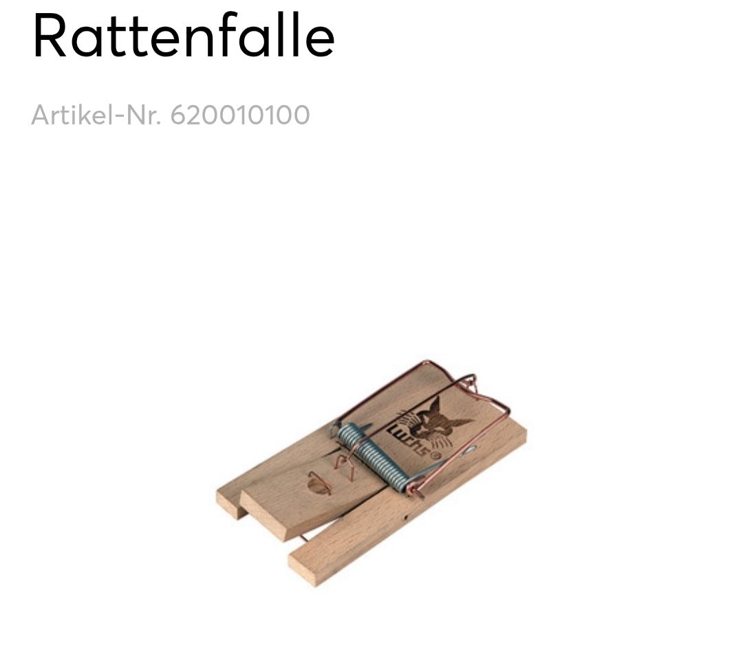 Gabbie, trasporto & Sicurezza: Rattenfalle – Nuovo e nell'imballaggio originale da Niederuzwil venduto da TaurexTools