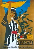 NESCAFE CARIBBEAN BEAUTY 1955 Original Plakat
