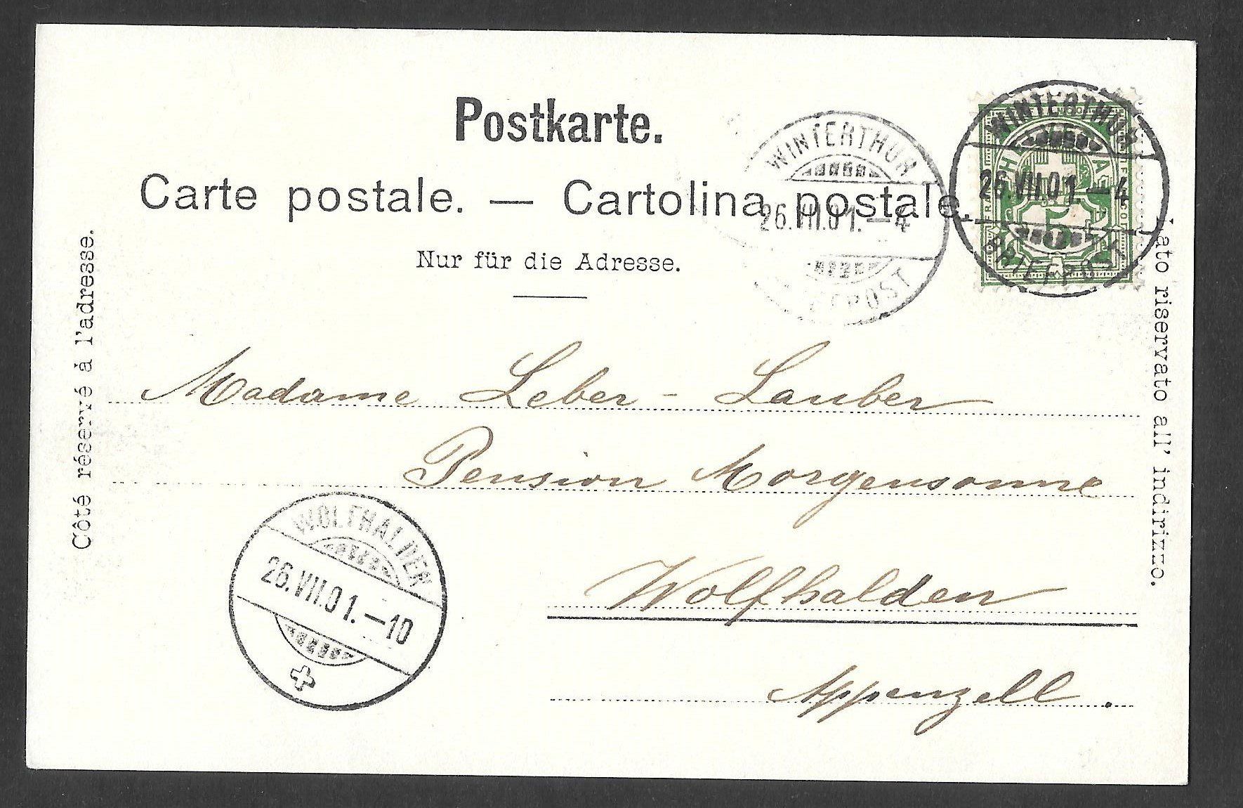 Cartes postales: Winterthur Kasernenstrasse und Technikum – D'occasion à Olten par clotaldi 1