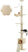 Kratzbaum deckenhoch verstellbar 216-273cm mit Sturzgurt