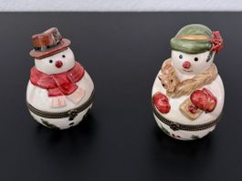 Villeroy & Boch 2 x Dose, Schmuckdose Schneemann, TOP