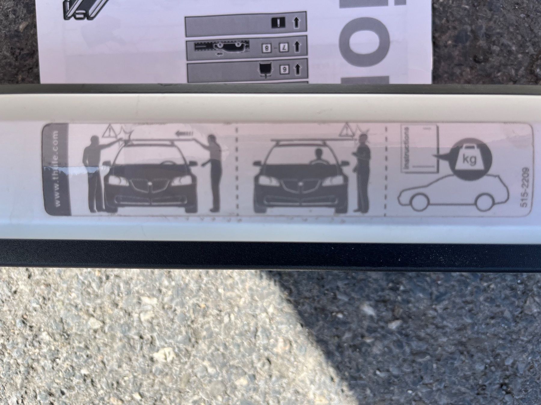 Thule Portapacchi: Thule Slide Bar 144 cm Dachträger-Traverse Paar – Usato da Mollis venduto da diligan 3