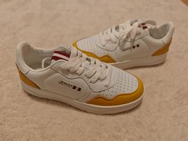 BALLY Sneaker weiss gelb Leder Grösse 37.5 neu
