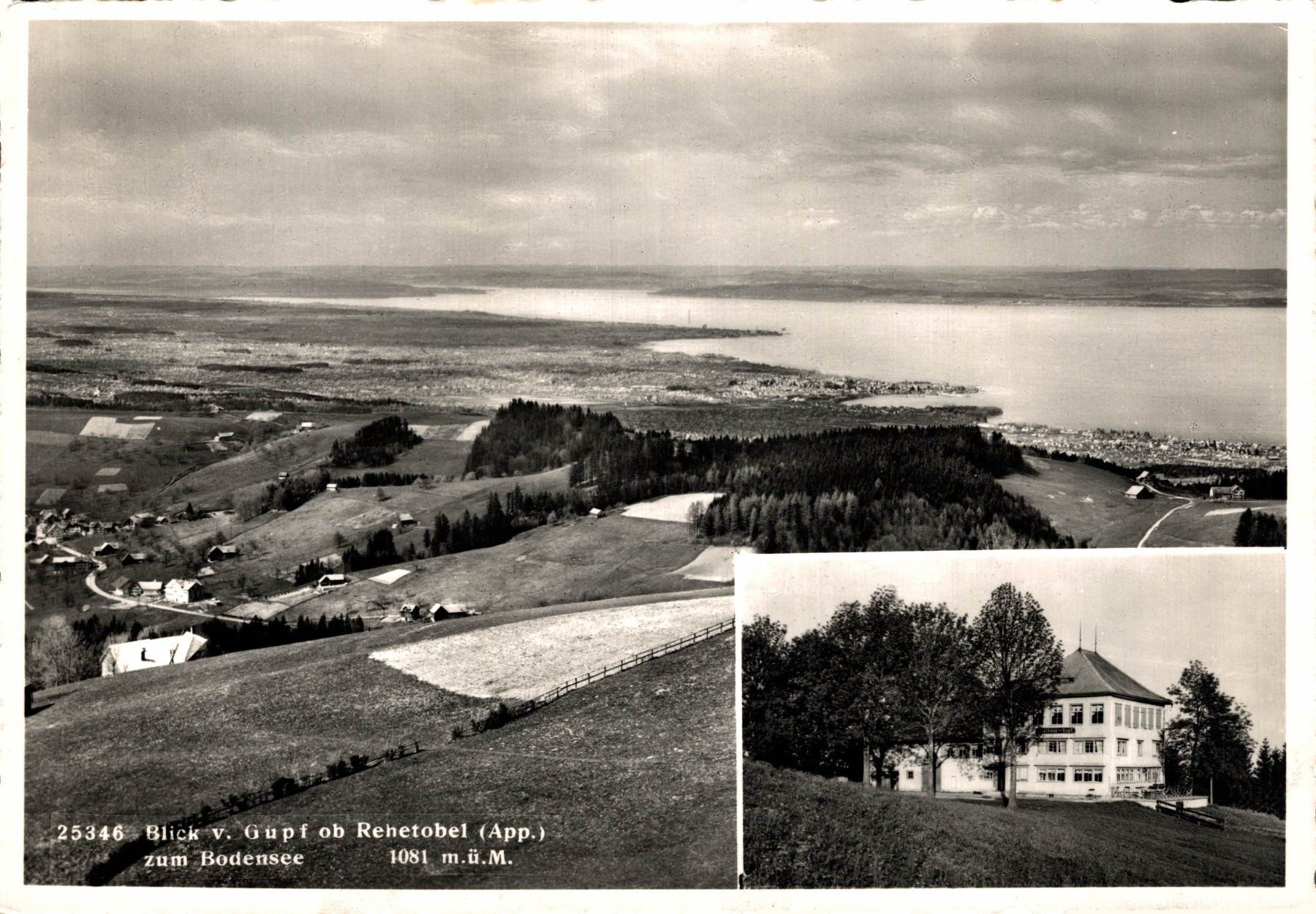 Ansichtskarten: Blick v. Gupf ob Rehetobel (App.) zum Bodensee – Gebraucht aus Bronschhofen von Astore