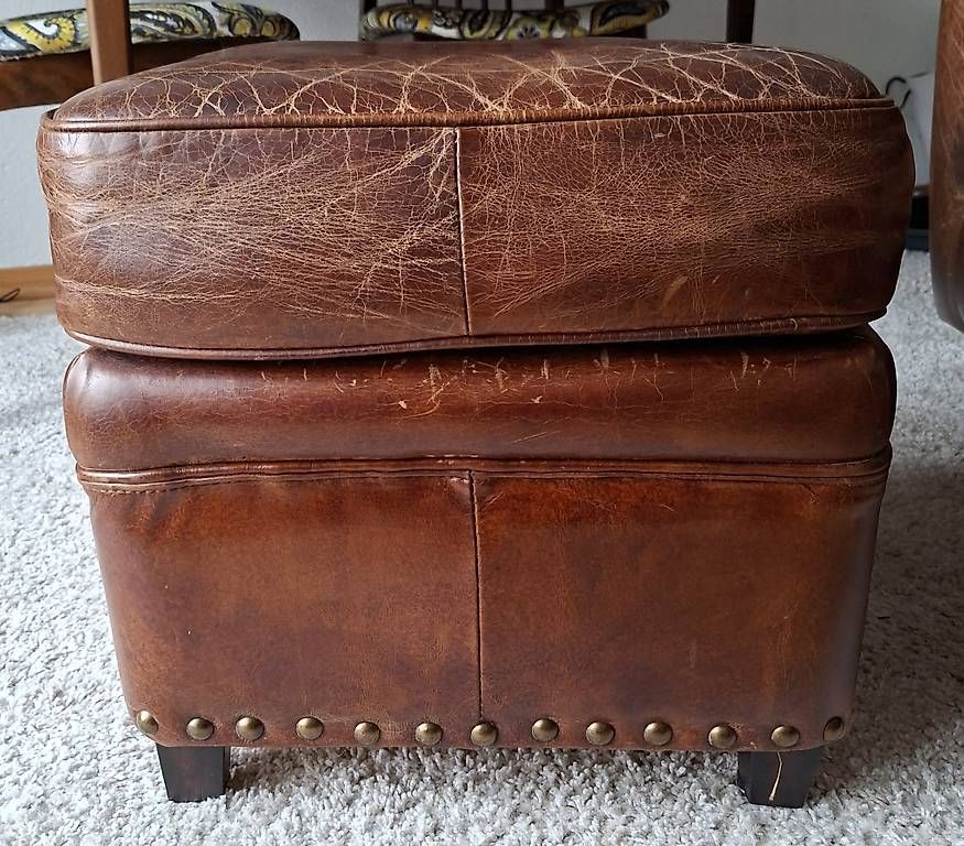 Fauteuils: Ledersessel mit Hocker – D'occasion à Stäfa par reg_7hls 1