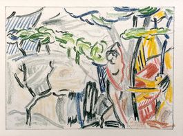 ROY LICHTENSTEIN    "FIGURES IN LANDSCAPE"