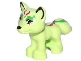 LEGO Elves 19532pb04 Yellowish Green Fox Friends (Dusti)