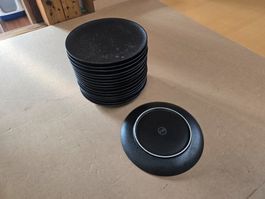 Posten schwarzer kleiner Essteller D: 21cm ab 1.-