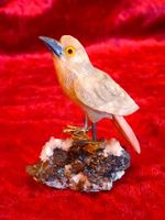 Sehr hübscher kleiner Vogel Quarz/Bleiglanz/Kristall