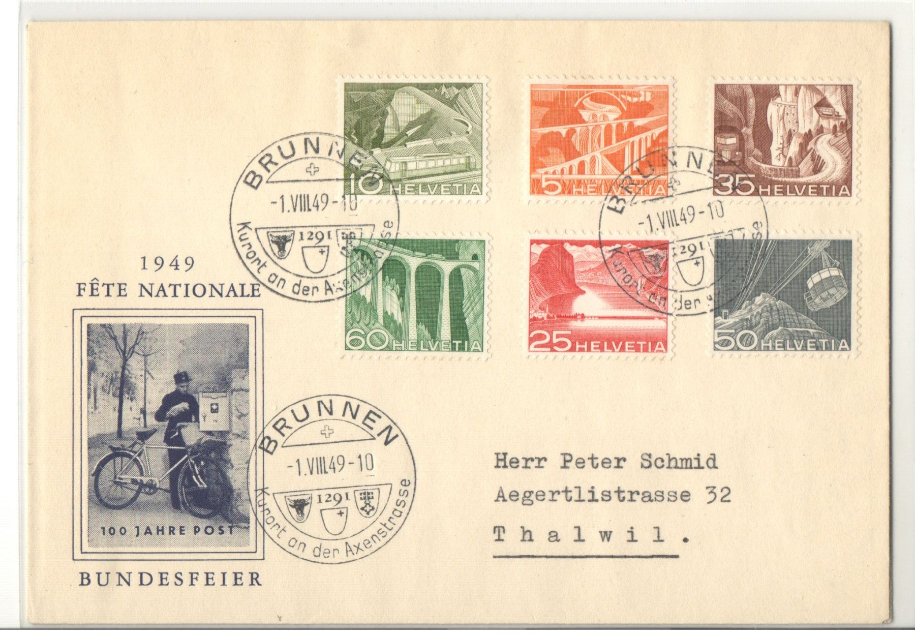 Alle Briefmarken: FDC – Gebraucht aus Echichens von Topfila