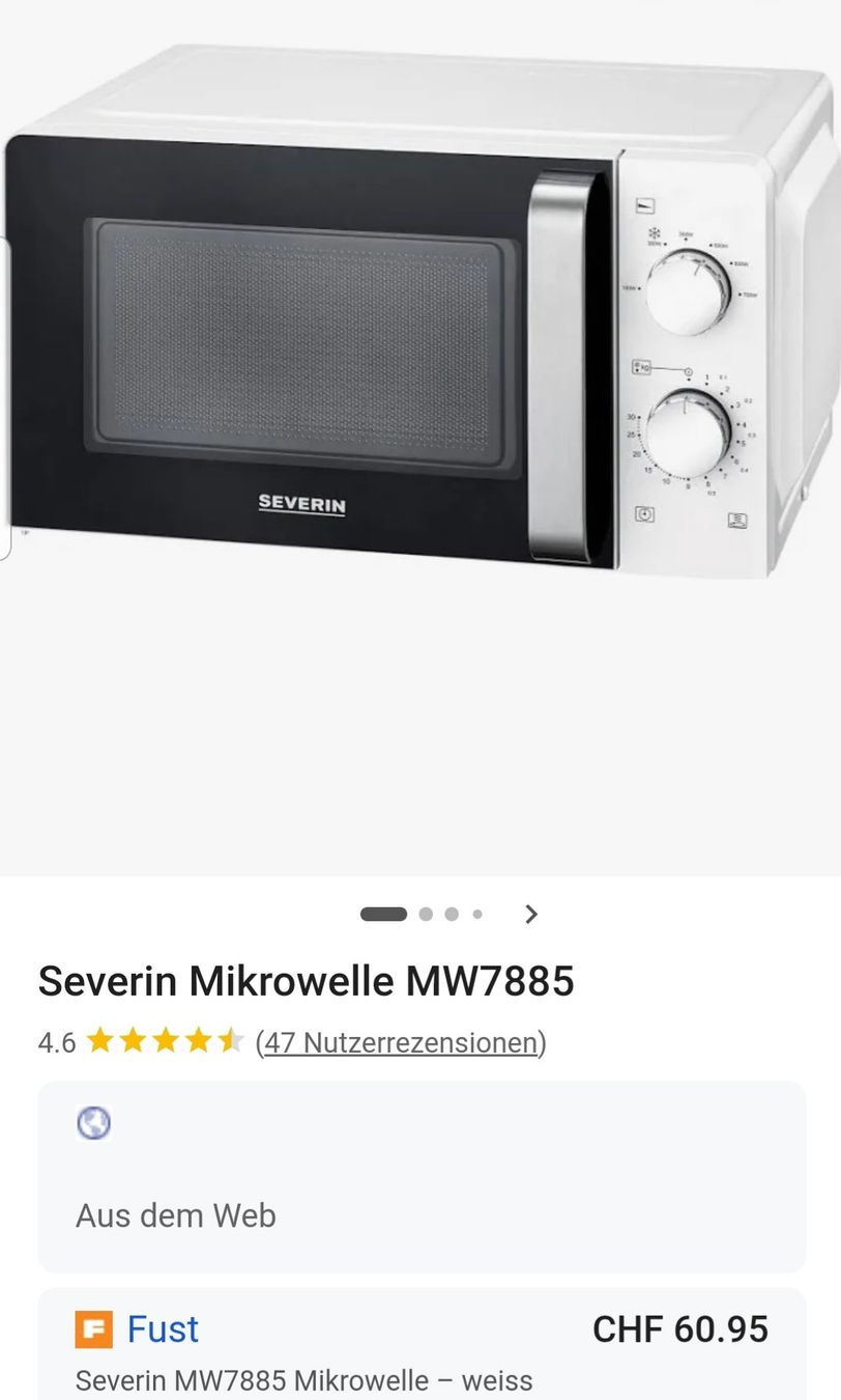 Elettrodomestici da cucina: Microwelle-Severin, neu und original verpackt. – Usato da Killwangen venduto da Marc-Antonio