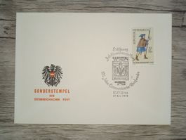 TR19 Enveloppe + Timbre Autriche 1975