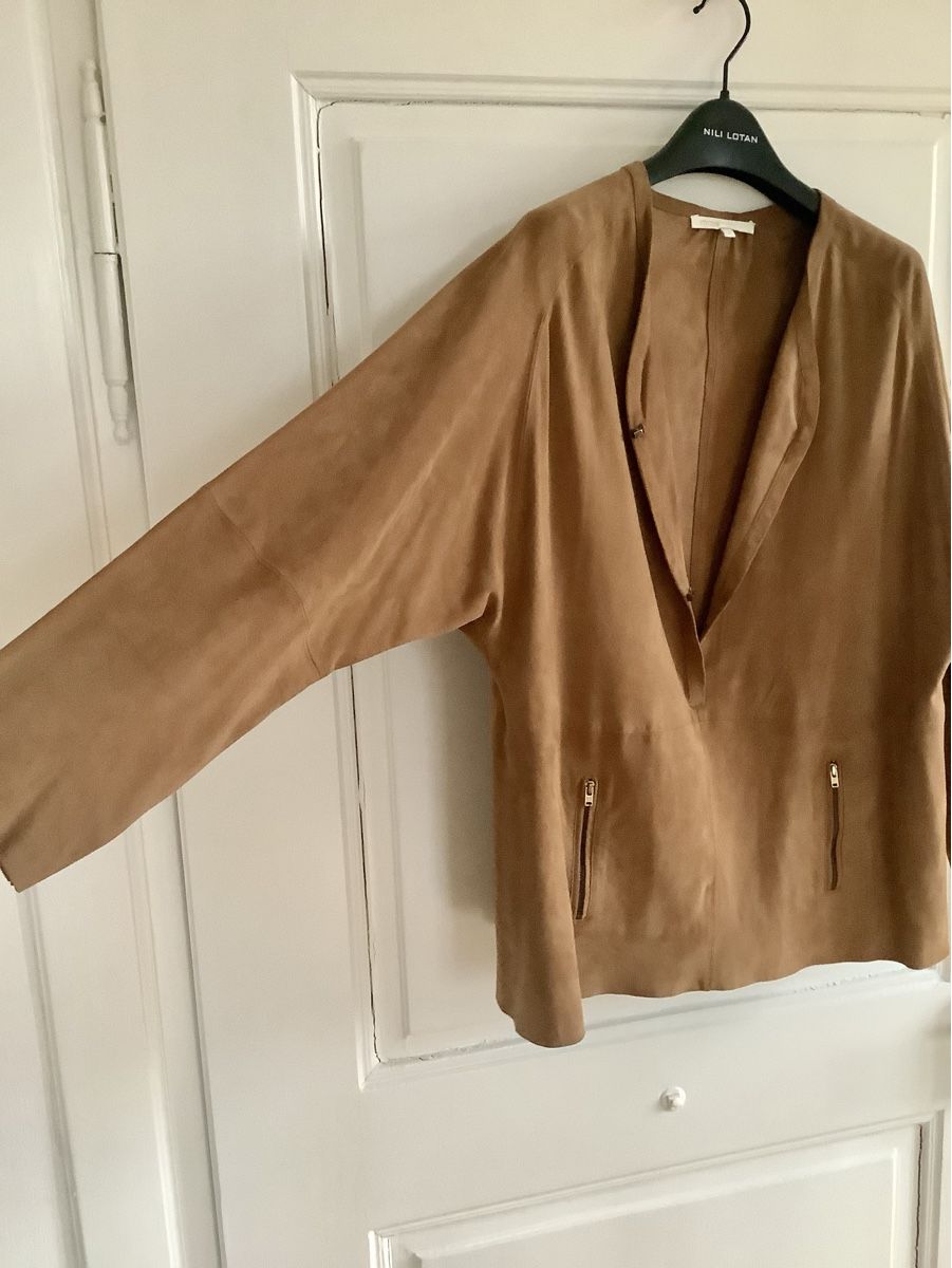 Maje Camicette: maje, Oberteil 100% echtes Wildleder, T2 S/M, Cognac – Usato da Stäfa venduto da loveforeverlove 3