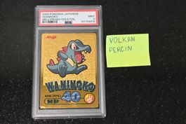 2000 JAPANESE WANINOKO MEIJI PROMO-GOLD FOIL PSA 9 MINT
