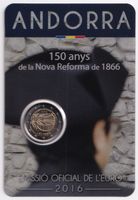 Andorra 2 Euros 2016 150 anys de la Nova Reforma de 1866