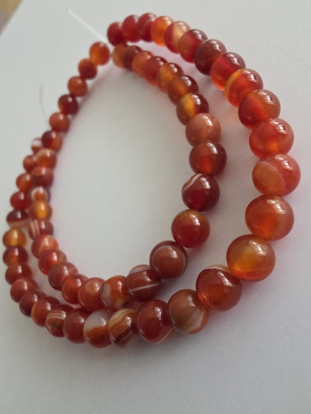 Minerali & Pietre curative: Sardonyx rot 6mm. Strang – Nuovo e nell'imballaggio originale da Menziken venduto da Mirager 1