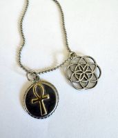 Halskette mit Symbolen: Ankh und Samen des Lebens