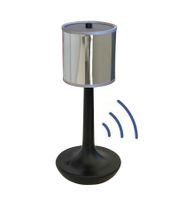 Akku Tischleuchte mit Sensor schwarz/silber