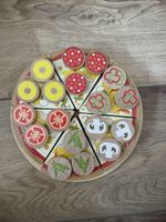 Holzpizza Spielzeug Zubehör Pizza Belagset