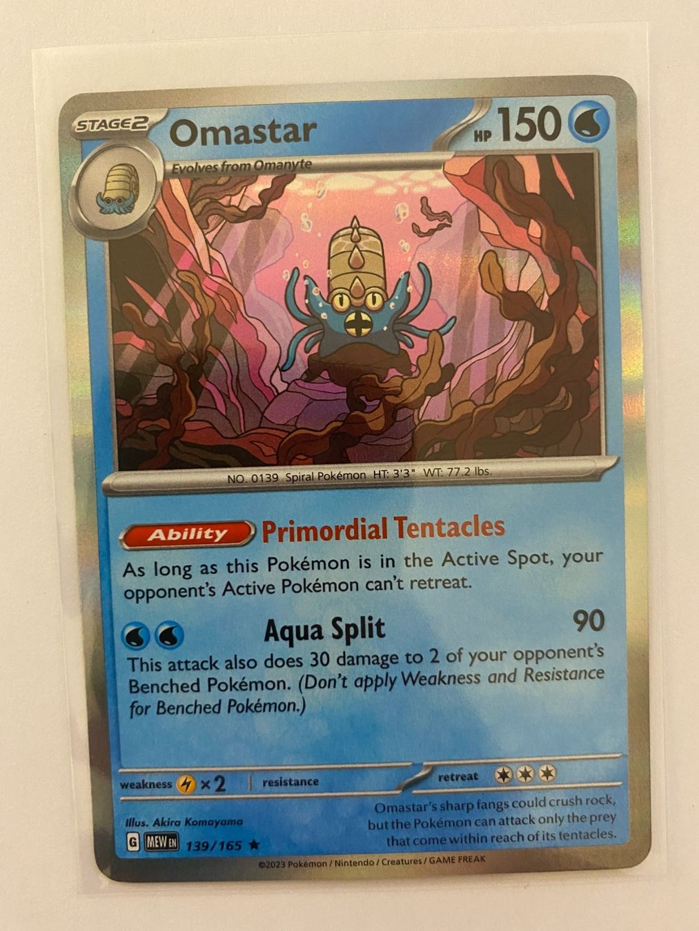 Pokémon Carte collezionabili: Pokemon Omastar 139/165 Holo 151 EN – Nuovo (secondo la descrizione) da Weingarten-Kalthäusern venduto da McGmavlo