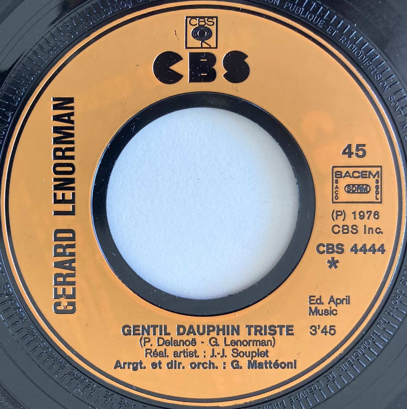 Dischi in vinile: GERARD LENORMAN - GENTIL DAUPHIN TRISTE – Usato da Bottens venduto da hotter-than-hell 2