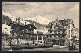 Davos-Dorf, Neues Sanatorium mit Strasse