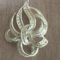 Elegante Vintage Brosche, Silber 800, filigranes Design