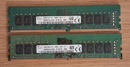 Kit RAM DDR4 32Go (2×16Go) SK hynix 2666 Mhz - Pour PC fixe