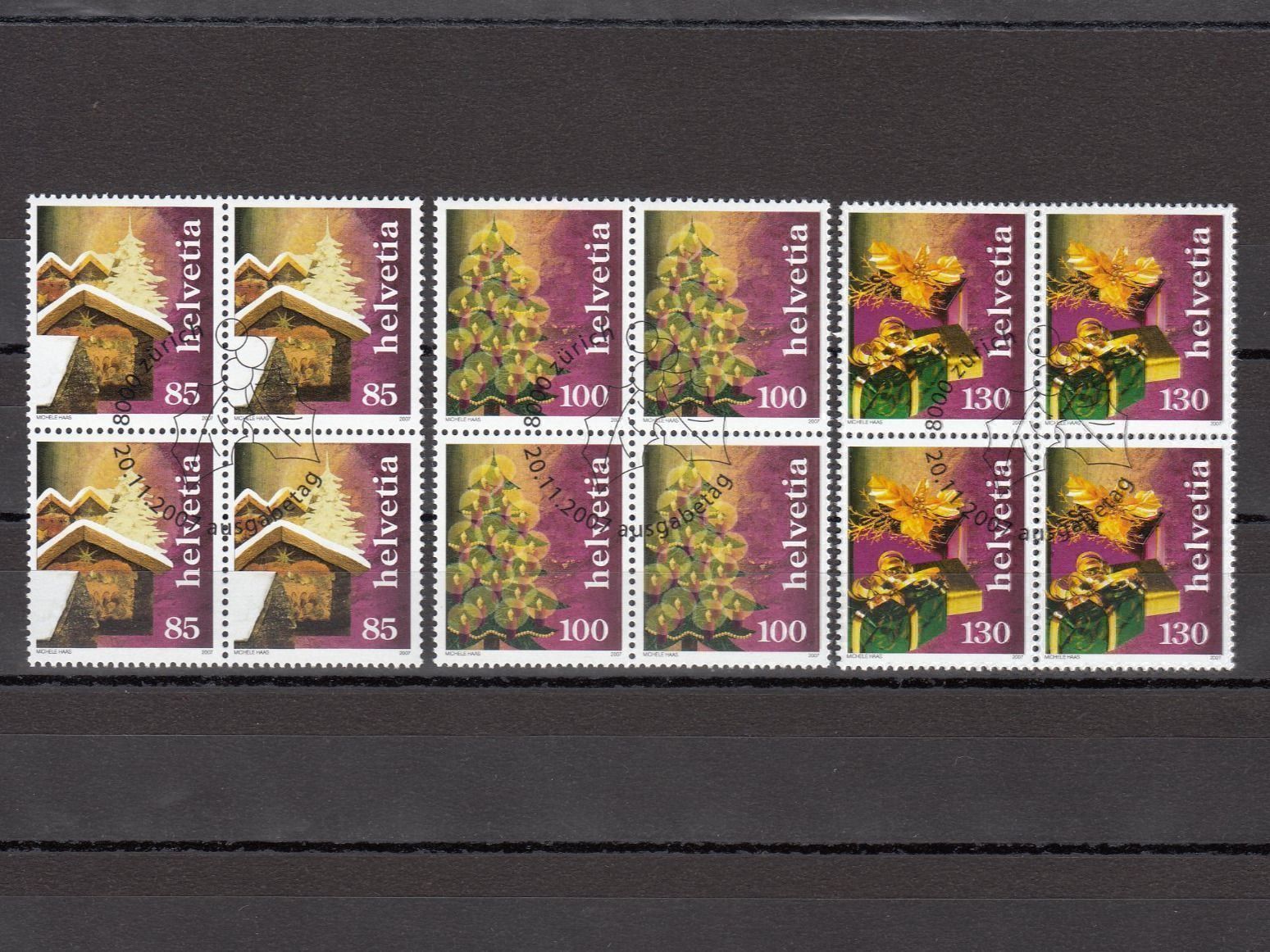 Alle Briefmarken: SBK 1254 - 1256 im 4er-Block mit ET – Gebraucht aus Bürglen TG von StampGraf