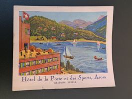 Litho Prospekt / Hotel de la Poste et des Sports Arosa 1930