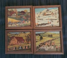 APPENZELLER IM HOLZRAHMEN 4 STÜCK 12X10cm