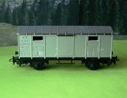 Kleinbahn H0 306: Spitzdachwagen der FS, silbrig, DC, schön