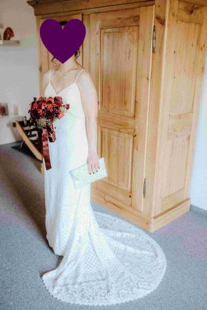 Brautkleid im Fit and Flare-Stil, Gr. 38