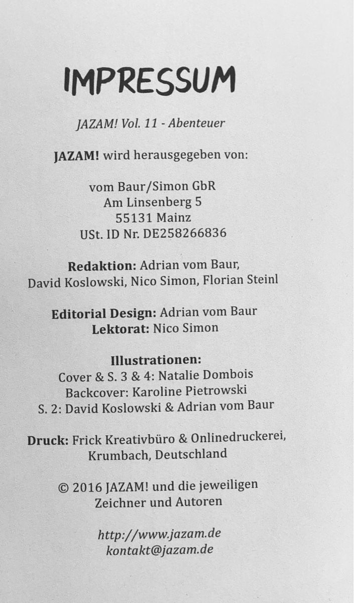 Comics: JAZAM! /Vol. 11 /Abenteuer! – Gebraucht aus Zuerich von SonderArt-Wertgut 2