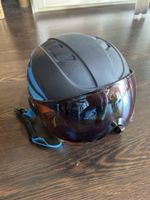 Skhelm Alpina mit Visier schwarz blau guter Zustand