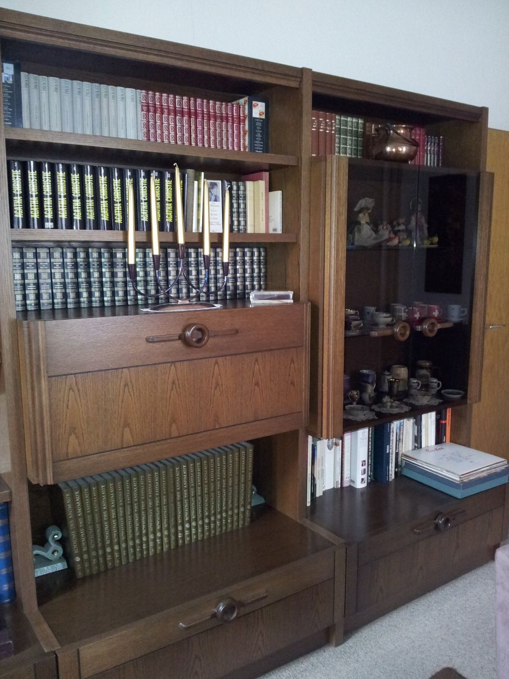 Scaffali: Meuble bibliothèque de salon en chêne – Usato da Fontenais venduto da Aube-sauvage.2