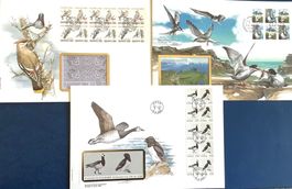 1983 - 84-91 - Schweden Dänemark Norwegen FDC Vogel MH