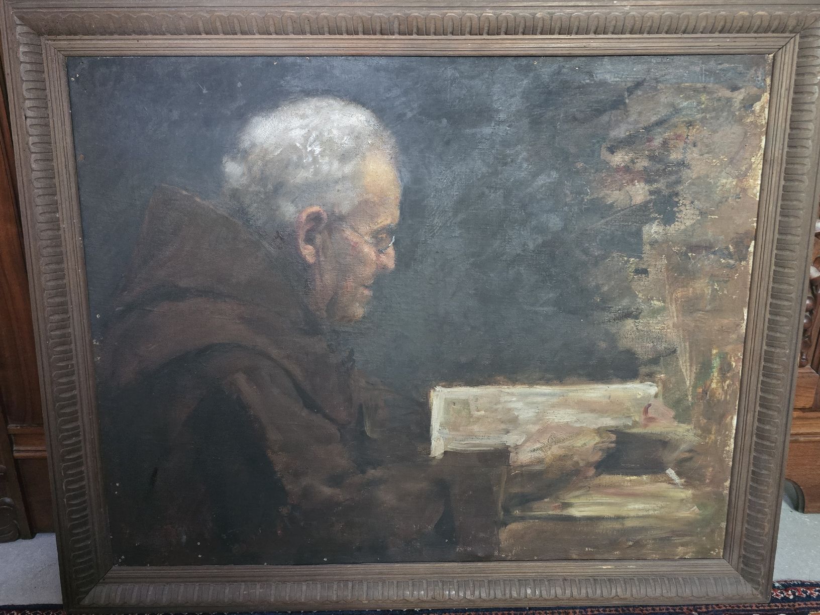 Dipinti: Painting Monk with Glasses  – Usato da Bern venduto da Mr.Garcia300
