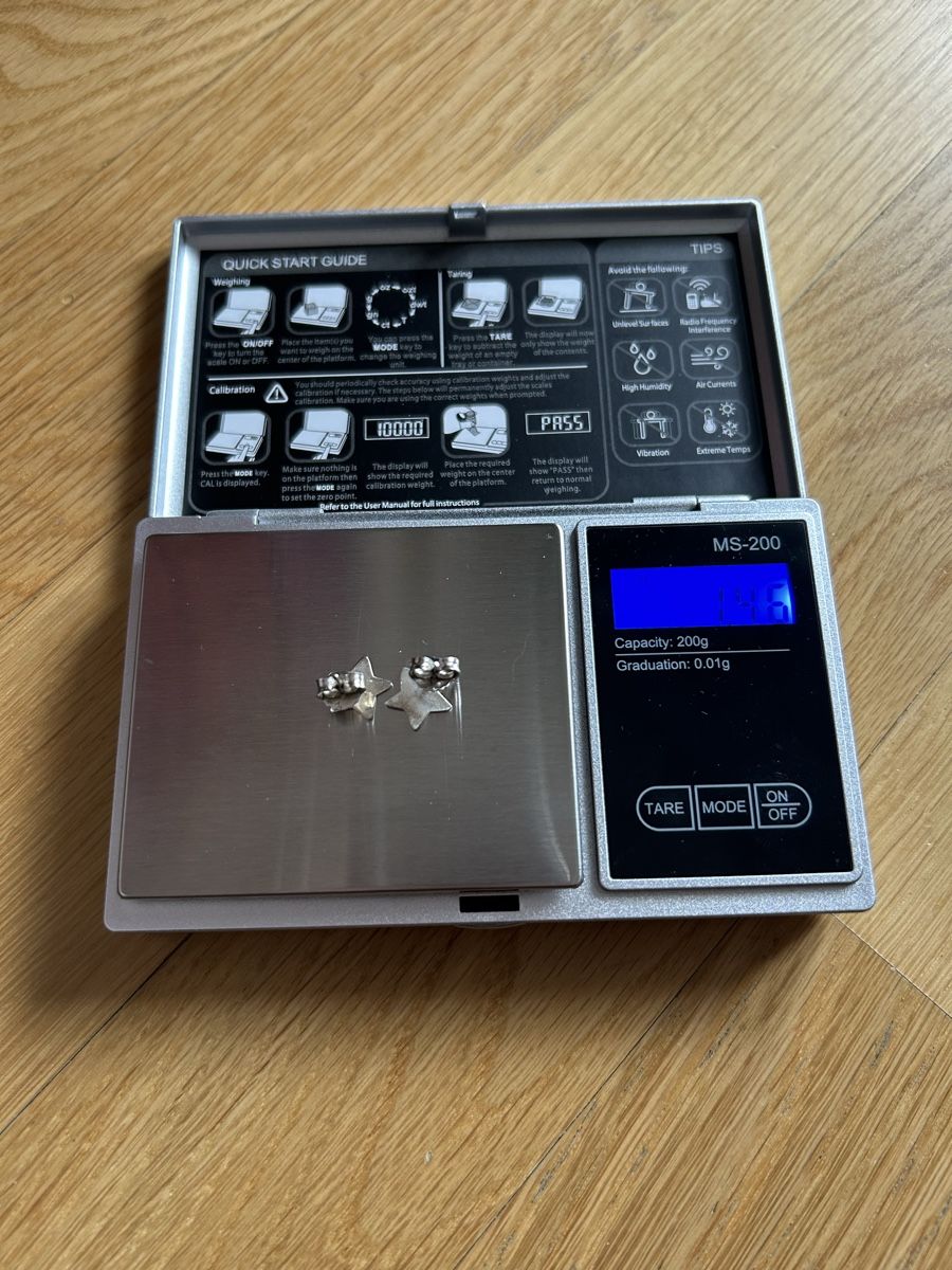 Ohrringe & -stecker: Silber Stern Ohrringe – Gebraucht aus Bern von Ilikebluegems 5