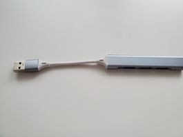 USB Hub 3.0 Port Aluminium Silber guter Zustand