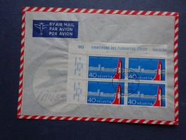 1953 Z-Nr. 313 im 4er Block auf FDC - Adresslos