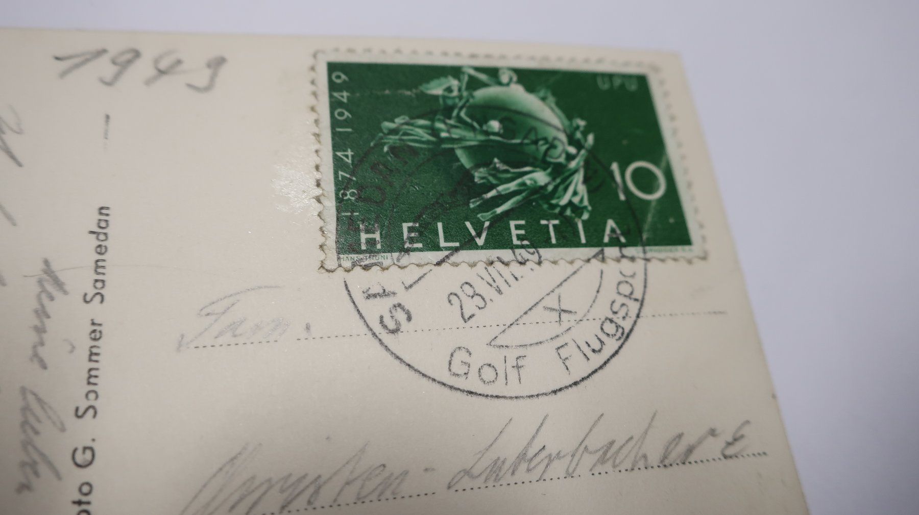Cartoline postali: Blick auf Berninagruppe  1949 – Usato da Cormoret venduto da Pascalll2001 4