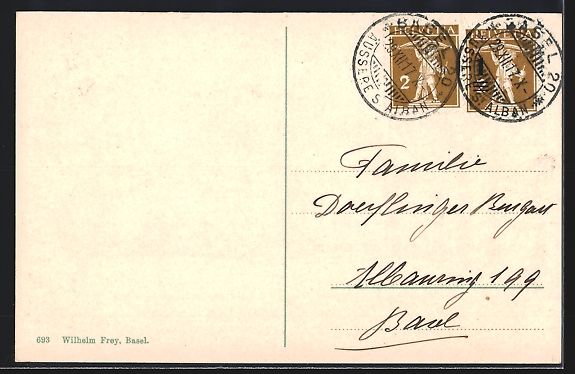 Cartoline postali: AK Basel, Der Münsterplatz (Rollerhof) – Usato da Berlin venduto da bartko-reher 1