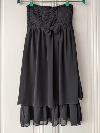 ANOUSHKA : Robe-bustier (ou jupe) en voile et dentelle S-M