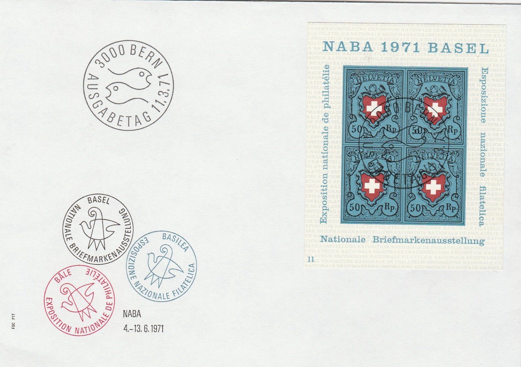 Tutti i francobolli: NABA 1971 in Basel FDC – Nuovo (secondo la descrizione) da Castiel venduto da mc2017