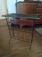 Beistelltischchen Vintage Messingfarben mit Lochmuster