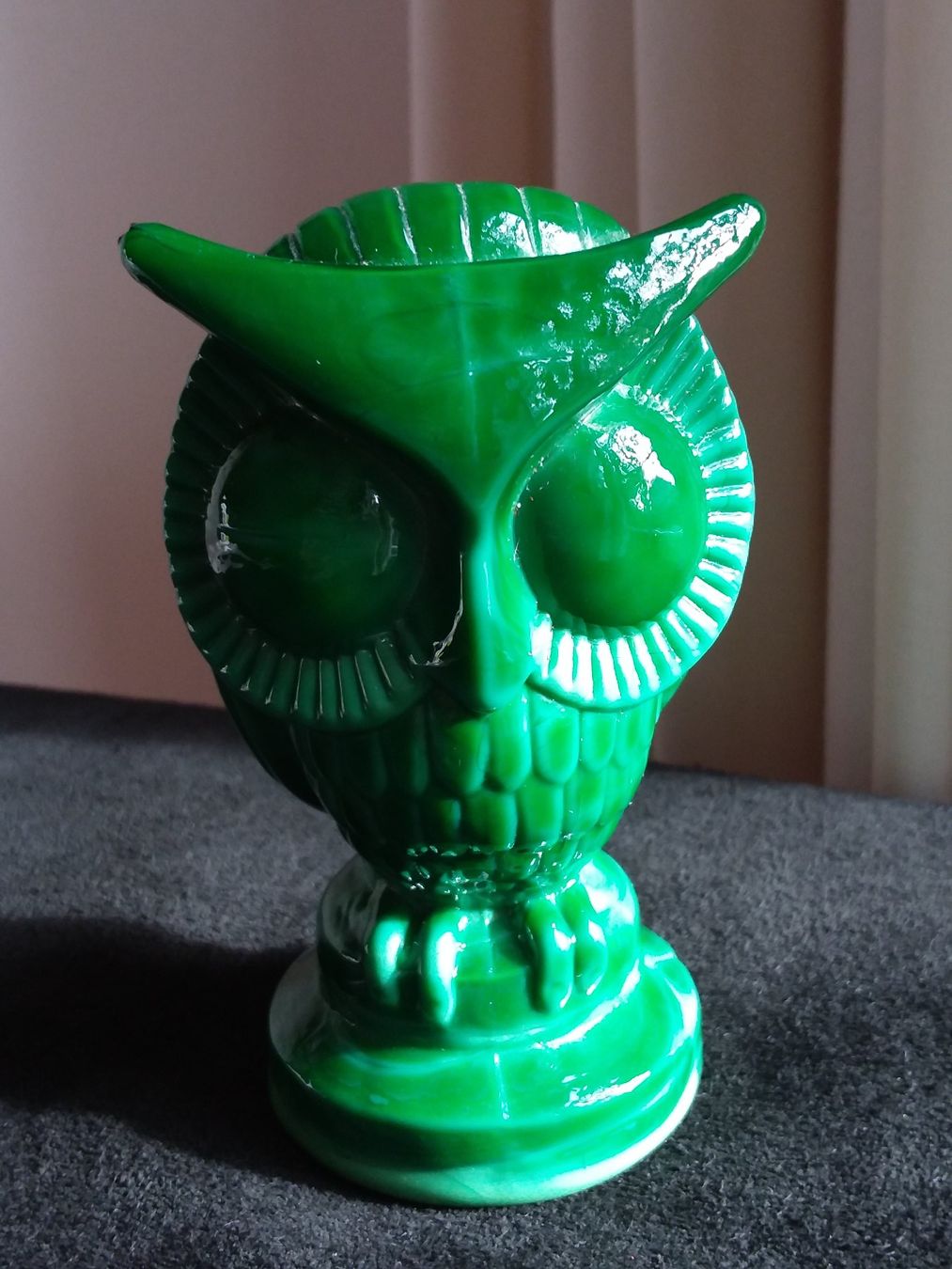 Figuren: Wunderschöne Malachit Glas Eule Tschechien – Gebraucht aus Zürich von Aleick 5