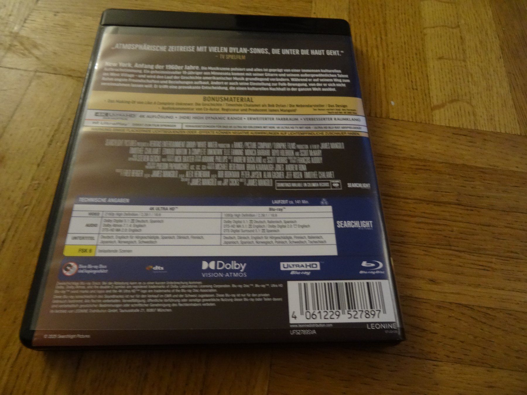 Tutti i DVDs: Like a Complete Unknown 4K UHD ULTRA Blu-ray – Usato da Olten venduto da Disc-Verkauf 2