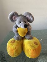 Kuscheliges Stofftierli "Maus mit Käse", neuwertig! (50)