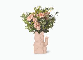 Vase DOIY Neko Glückskatze rosa NEU!